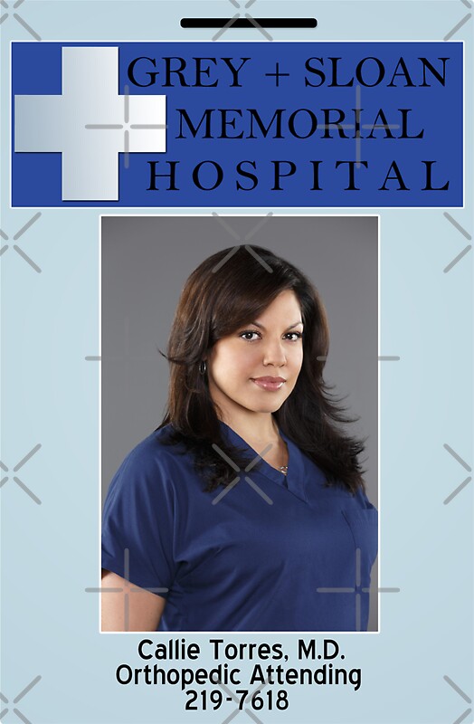 "Callie Torres ID Badge " Stickers By Linked Pinkies