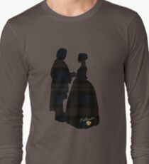 Outlander/Plaid silhouettes Long Sleeve T-Shirt