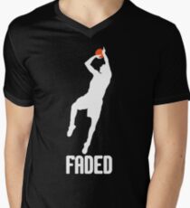 Faded - White Men's V-Neck T-Shirt