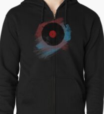 Vinyl Record - Modern Vinyl Records Grunge Design - Tshirt and more Zipped Hoodie