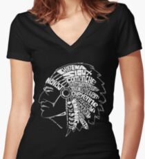 Native American Women's Fitted V-Neck T-Shirt