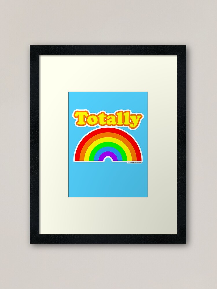 Alternate view of Totally Rainbow Logo Framed Art Print