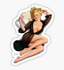 Vintage pin up - Am I too good to be true? Sticker