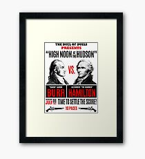 Burr vs Hamilton History Framed Print