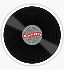 Retro vinyl record design Sticker