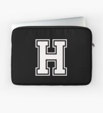 Letter - H (white) Laptop Sleeve