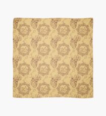 Pattern of heart, clockwork and key in steampunk style Scarf
