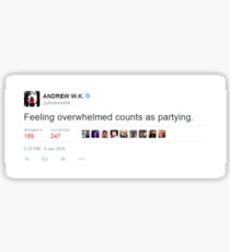 Party Tips by Andrew W.K. Sticker