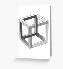 Mind blowing Escher's cube Greeting Card