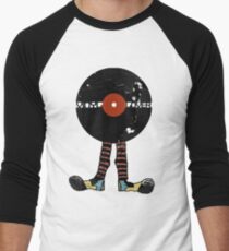 Funny Vinyl Records Lover - Grunge Vinyl Record Men's Baseball ¾ T-Shirt