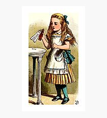 Alice About to Drink the Potion Photographic Print