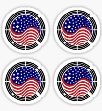 Korean American Multinational Patriot Flag Series Sticker