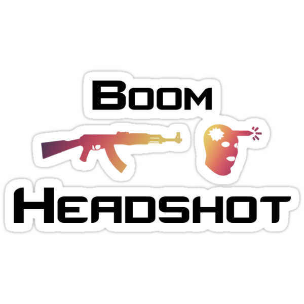 "CSGO BOOM HEADSHOT " Stickers by Jakesco97 Redbubble