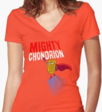 MIGHTY CHONDRION Women's Fitted V-Neck T-Shirt