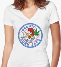 Toronto Burn Jays Women's Fitted V-Neck T-Shirt
