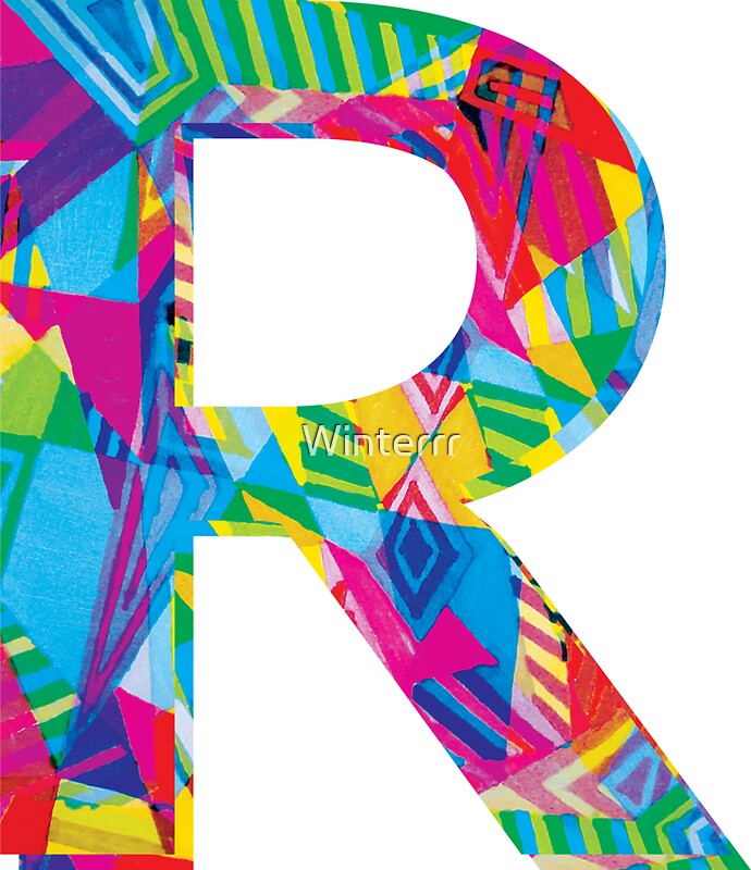 "Fun Letter - R" Stickers by Winterrr | Redbubble