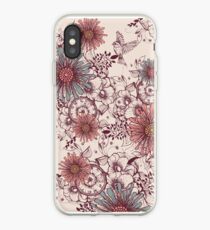Vintage flower background iPhone Case