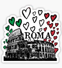 Roma flying hearts Sticker