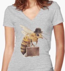 Worker Bee Women's Fitted V-Neck T-Shirt