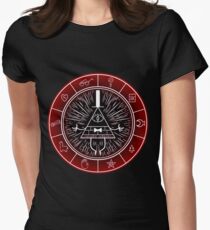 Gravity Falls - Dark Bill Cipher Wheel Women's Fitted T-Shirt