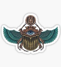 Colorful Scarab beetle with the eye of Horus Sticker