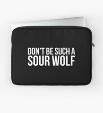 Sour Wolf - white text Laptop Sleeve