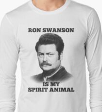 Ron Swanson is my spirit animal Long Sleeve T-Shirt