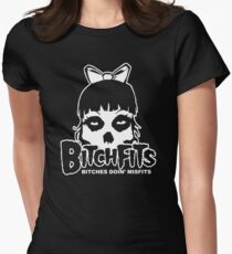 Bitchfits Skull Bitches Doin Misfits Women's Fitted T-Shirt