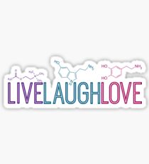 Live Laugh Love Molecules Sticker