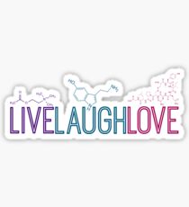 Live Laugh Love Molecules 2 Sticker