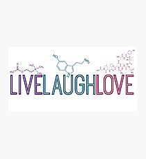 Live Laugh Love Molecules 2 Photographic Print