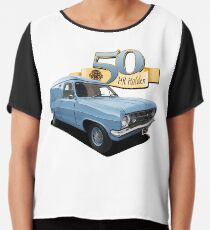 HR Holden Van - Blue Chiffon Top