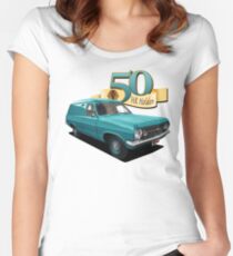 HR Holden Panel Van - Teal Women's Fitted Scoop T-Shirt