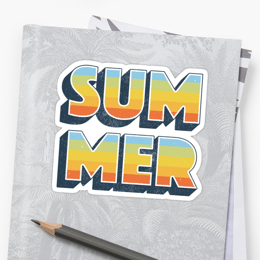 "Summer" Sticker by wordquirk | Redbubble