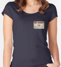 Mr. Robot Patch Women's Fitted Scoop T-Shirt