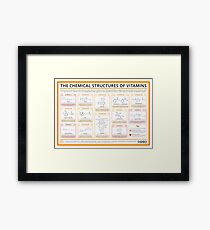 Chemical Structures of Vitamins Framed Print