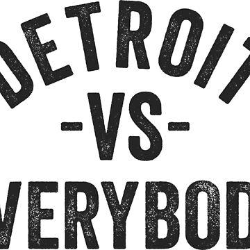 Vintage retro Detroit vs Everybody  Sticker for Sale by 187designz