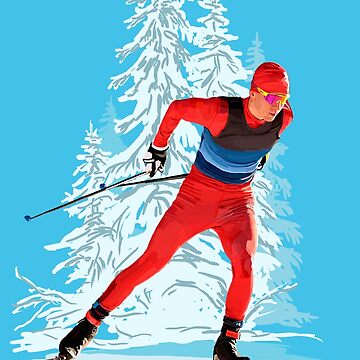 Cross Country Ski Thermometer Poster for Sale by carlstad