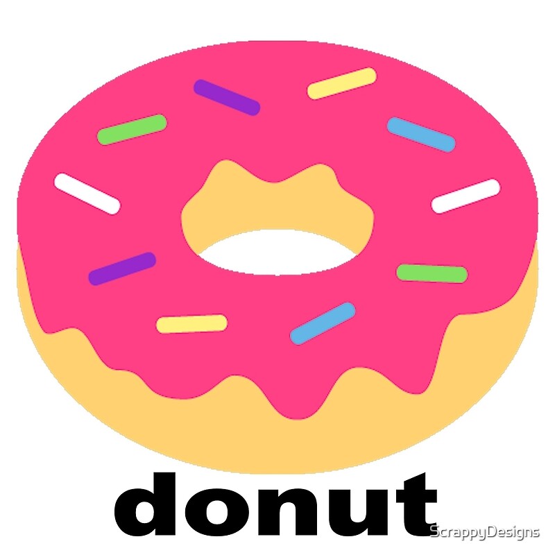 "Donut emoji with text" Art Prints by ScrappyDesigns Redbubble