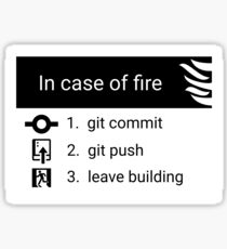 In case of fire Sticker