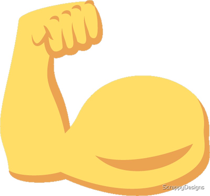 "Muscles emoji - strongman" Stickers by ScrappyDesigns | Redbubble