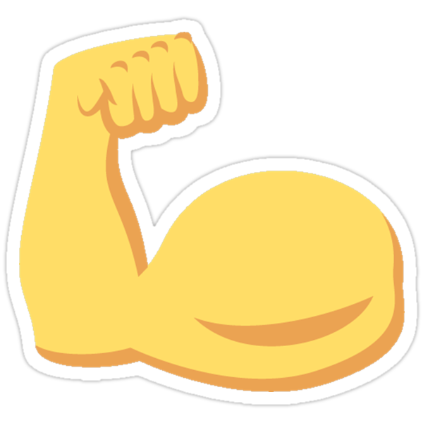 "Muscles emoji - strongman" Stickers by ScrappyDesigns | Redbubble