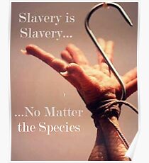 Slavery is Slavery, No Matter the Species Poster