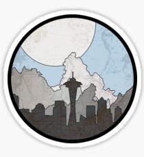 Map to the Pacific Northwest - Round Sticker