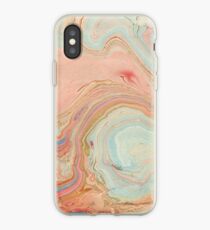 Marble Swirl- peach iPhone Case