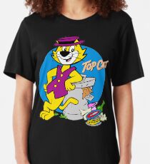 Stilvolle Katze Slim Fit T-Shirt