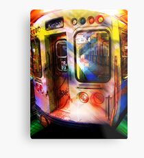 kimball train, brown line, chicago Metal Print