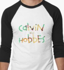 calvin and hobbes font Men's Baseball ¾ T-Shirt