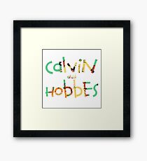 calvin and hobbes font Framed Print