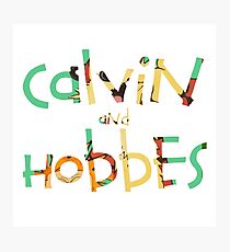 calvin and hobbes font Photographic Print